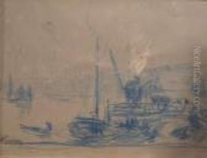 Bateau A Quai by Robert Antoine Pinchon
