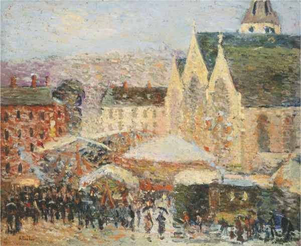 La Foire Saint-romain Sur La Place Saint-vivien, Rouen - view 1