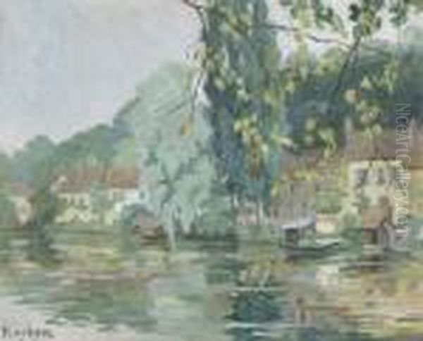 Waldige Uferpartie Mit Hausern. - view 1