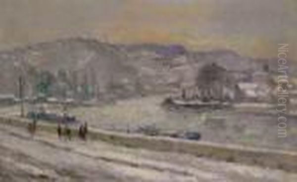 Promeneurs Sur Les Quais De Seine A Rouen - view 1