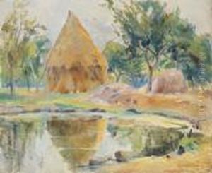 Meule Au Bord De La Mare