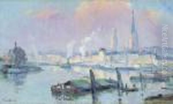 Vue De La Seine A Rouen - view 1