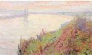 Bord De Seine Au Soleil Couchant. by Robert Antoine Pinchon