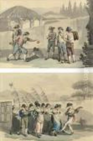 A Game Of Bocce; And Merrymaking At The Water's Edge - view 1