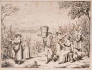 La Raccolta Dell'uva by Bartolomeo Pinelli