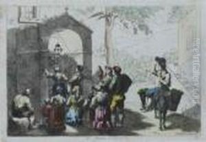 Le Litanie A Tivoli by Bartolomeo Pinelli