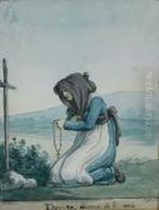 Donna Di Caspoli; Devota Donna Di Roma by Bartolomeo Pinelli