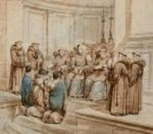 Paesaggio Con Due Pastori by Bartolomeo Pinelli