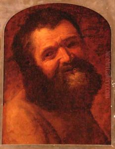 The head of a bearded man