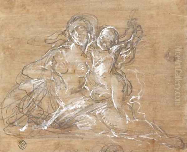 A mother and her child - view 1
