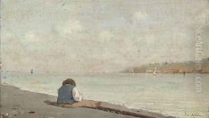 A rest on the shore by Ferdinando Ruggieri