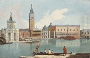 The Doge's Palace, Venice, with the Dogana and the Molo, from the Giudecca by Giovanni Richter