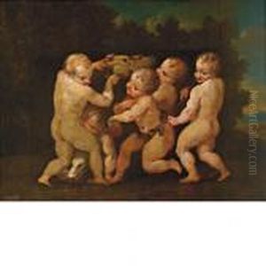 Putti Giocosi Con Cagnolini Putti Giocosi Con Cagnolini