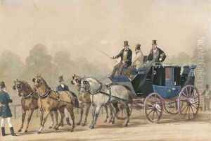 A set of four coaching scenes by Philip H. Rideout