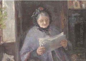 Reading the daily news by Sarah E. Rands