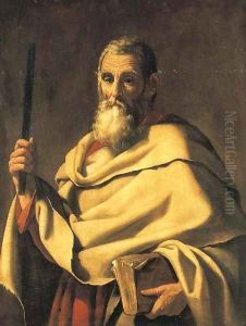 A male saint holding a book