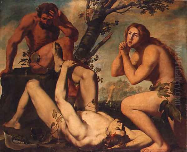Adam and Eve lamenting the death of Abel - view 1