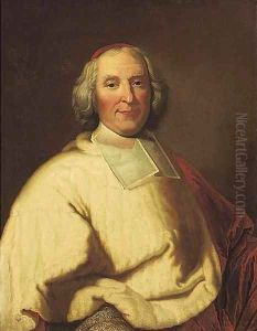 Portrait of Cardinal Fleury, half-length, in red and white robes