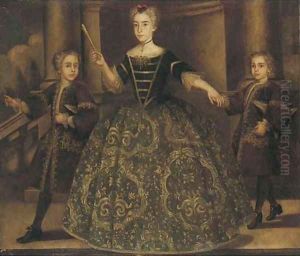 Portrait of Donna Maria de Montaner y Canglada and her two sons by Jean Ranc
