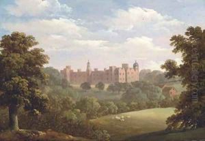 A view of Hatfield House by Thomas Roberts