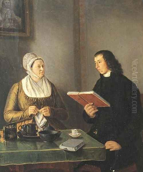 Portrait of the Reverend Hermannus Manger (1773-1844) and his wife Geertruida Coulon - view 1