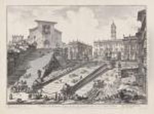 Veduta Del Romano Campidoglio Con Scalinata Che Va Alla Chiesa D'araceli by Giovanni Battista Piranesi