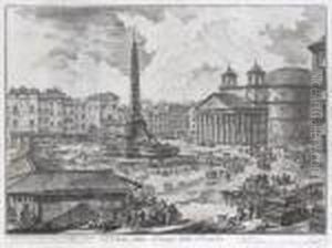 Veduta Della Piazza Della Rotonda by Giovanni Battista Piranesi