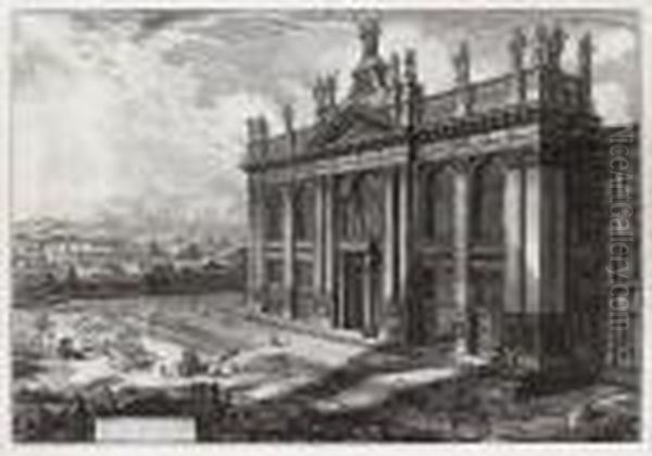 Veduta Della Facciata Della Basilica Di S.giovanni Laterano - view 1