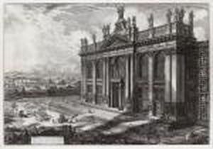 Veduta Della Facciata Della Basilica Di S.giovanni Laterano