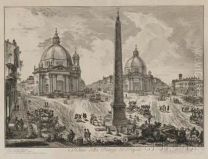 Veduta Della Piaza Del Popolo by Giovanni Battista Piranesi