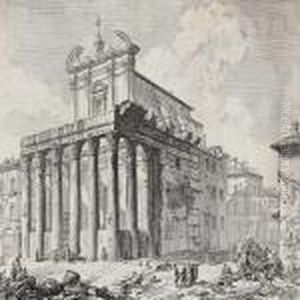 Veduta Del Tempio Di Antonino E Faustina In Campo Vaccino