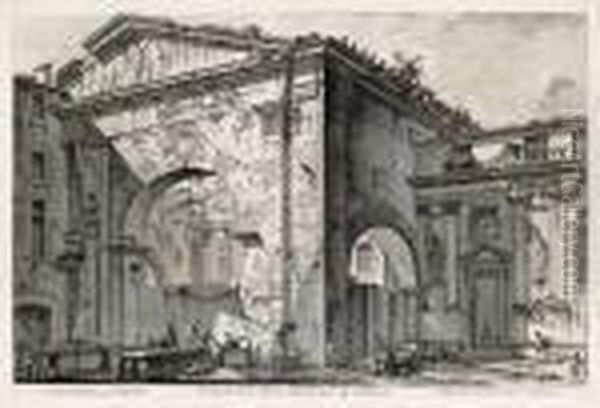 Veduta Dell' Atrio Del Portico Di Ottavia - view 1