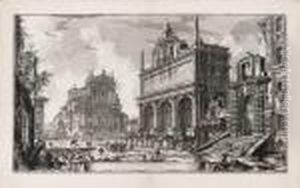Veduta Del Castello Dell' Acqua Felice Presso Le Terme Diocleziane by Giovanni Battista Piranesi