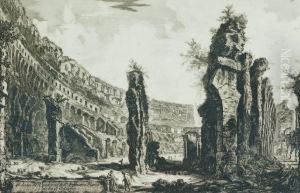 Veduta Dell""interno Dell""anfiteatro Flavio, Detto Il Colosseo by Giovanni Battista Piranesi