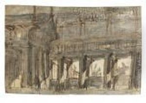A Temple And A Colonnade