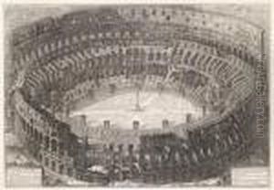 A View Of The Colosseum From A Bird""""s Eye Perspective by Giovanni Battista Piranesi