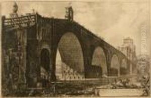 Veduta Del Ponte Molle Sul Tevere Due Miglia Lontan Da Roma, Vedute Di Roma by Giovanni Battista Piranesi