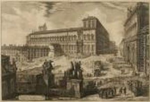 Veduta Della Piazza Di Monte Cavallo, From Vedute Di Roma by Giovanni Battista Piranesi