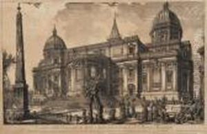 Veduta Della Facciata Della Basilica Santa Maria Maggiore by Giovanni Battista Piranesi