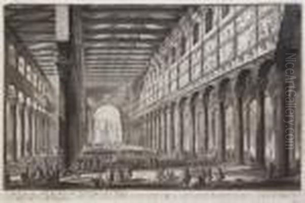 Spaccato Interno Della Basilica Di S. Paolo Fiori De Lu Mura - view 1