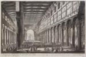Spaccato Interno Della Basilica Di S. Paolo Fiori De Lu Mura