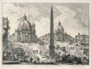 The Piazza Del Popolo, From Vedute Di Roma by Giovanni Battista Piranesi