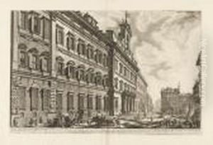 Veduta Della Gran Curia Innocenziana ... - by Giovanni Battista Piranesi