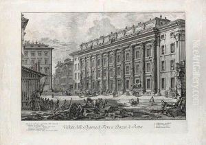Veduta Della Dogana Di Terra A Piazza Di Pietra by Giovanni Battista Piranesi