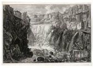 Veduta Della Cascata Di Tivoli by Giovanni Battista Piranesi