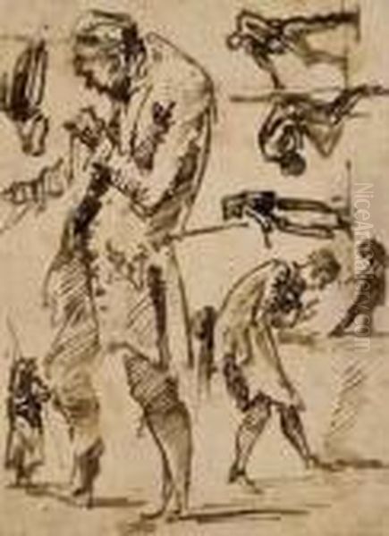 Etudes D'hommes Et Femmes En Pied Dans Differentes Positions - view 1