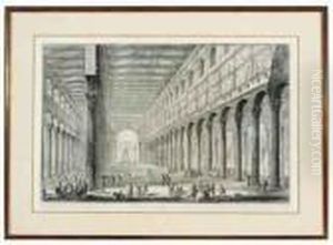 Spaccato Interno Della Basilica Di S. Paolo Fuori Delle Mura Spaccato Interno Della Basilica Di S. Paolo Fuori Delle Mura