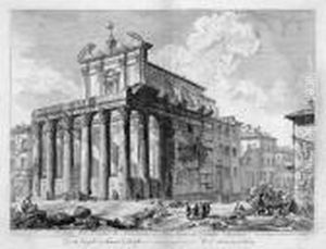 Veduta Del Tempio Di Antonino E Faustina by Giovanni Battista Piranesi