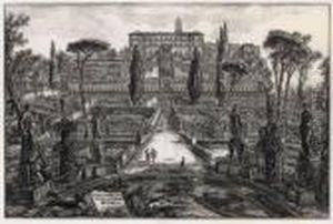 Veduta Della Villa Estense In Tivoli by Giovanni Battista Piranesi