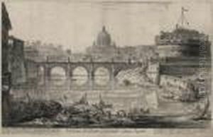 Veduta Del Ponte E Castello Sant'angelo by Giovanni Battista Piranesi